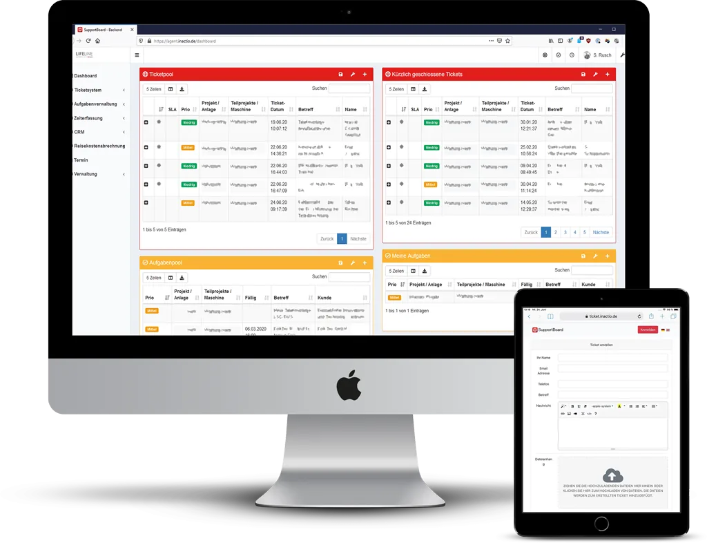 TICKET – Das Ticketsystem auf Desktop und Tablet